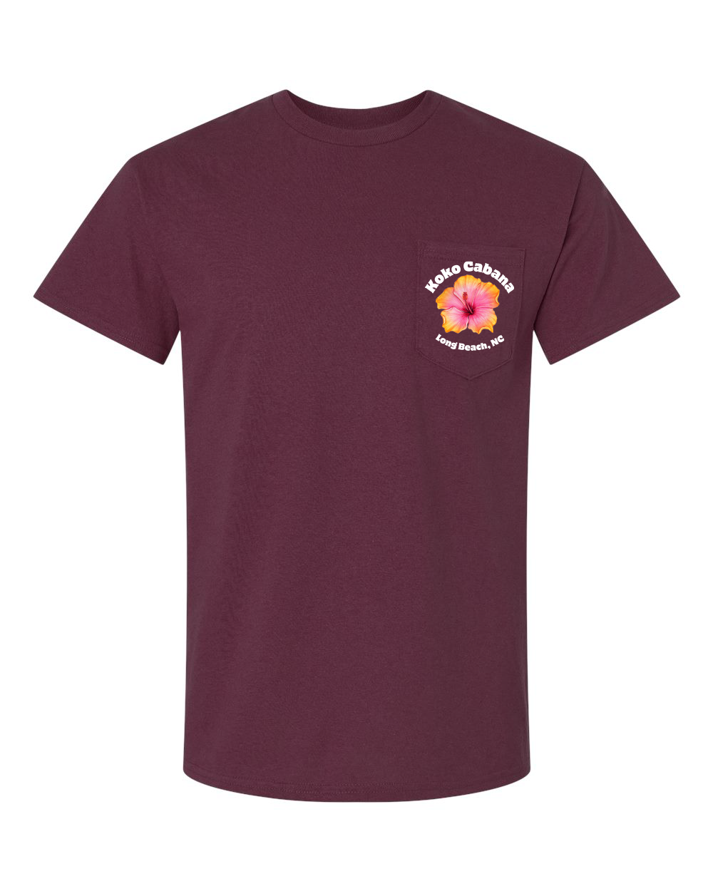 Koko Cabana Hibiscus Shrimp Unisex Ultra Cotton® Pocket T-Shirt - #2300