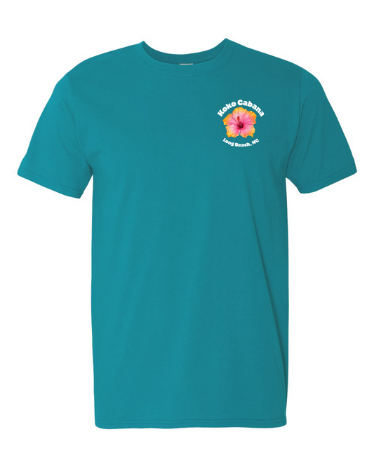Koko Cabana Hibiscus Shrimp Unisex Softstyle® T-Shirt - #64000
