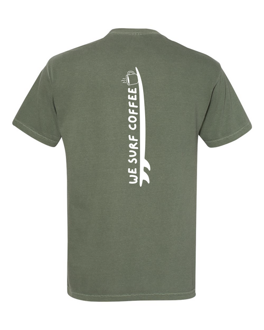 Ruby's Coffeehouse We Surf Coffee Comfort Colors Unisex Garment-Dyed Heavyweight T-Shirt - #1717