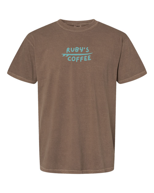 Ruby's Coffeehouse Collage Comfort Colors Unisex Garment-Dyed Heavyweight T-Shirt - #1717